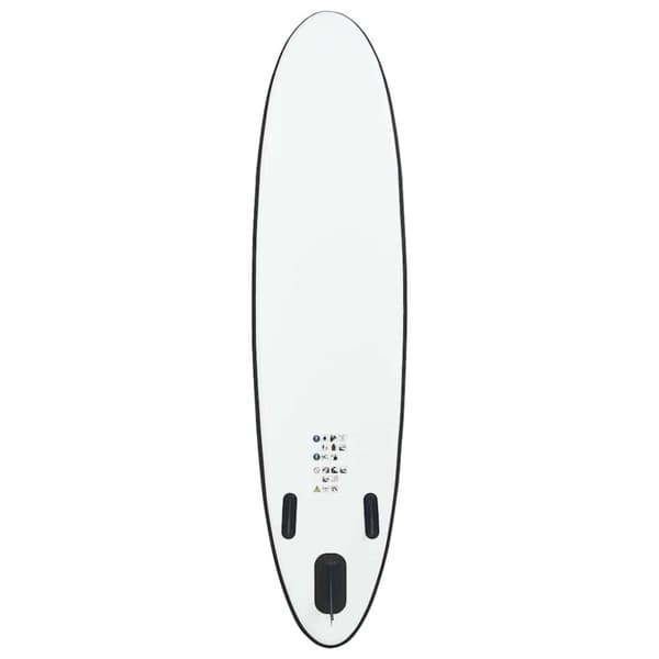 vidaXL oppusteligt paddleboardsæt sort og hvid