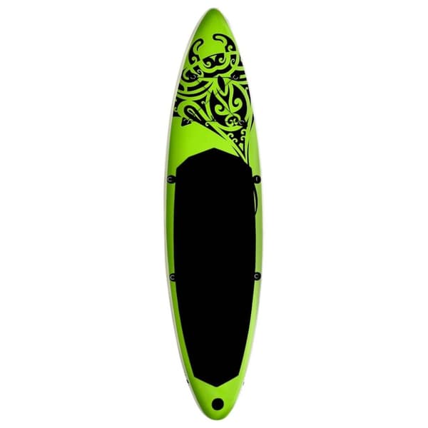 vidaXL oppusteligt paddleboardsæt 305x76x15 cm grøn