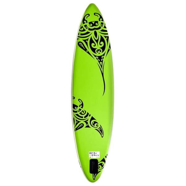 vidaXL oppusteligt paddleboardsæt 305x76x15 cm grøn