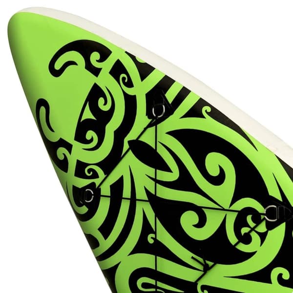 vidaXL oppusteligt paddleboardsæt 305x76x15 cm grøn