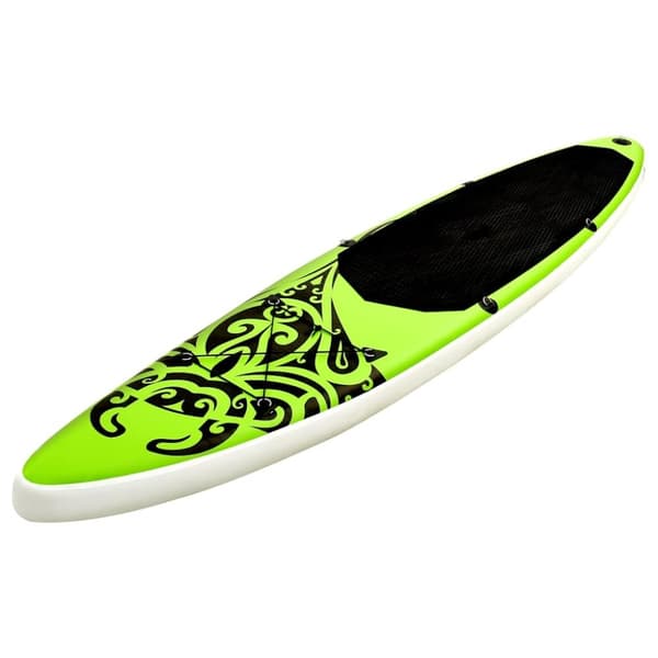 vidaXL oppusteligt paddleboardsæt 305x76x15 cm grøn