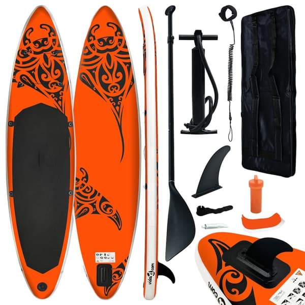 vidaXL SUP-bräda uppblåsbar 366x76x15 cm orange