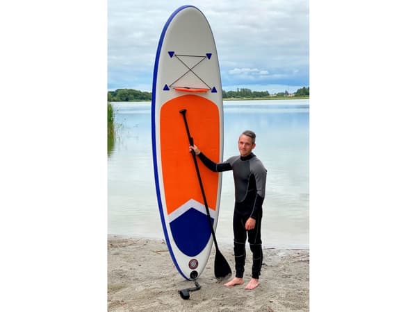 Outlet: CS Aqua SUP Board - Stand Up Paddleboard - 300x83x15 cm - Orange/Blue