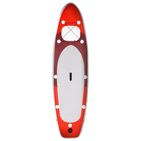 vidaXL Upplåsbar SUP-bräda set röd 300x76x10 cm