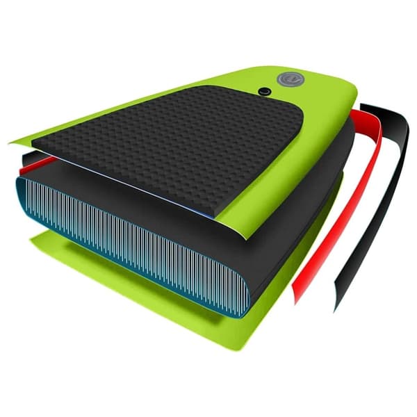 vidaXL Upplåsbar SUP-bräda set grön 330x76x10 cm