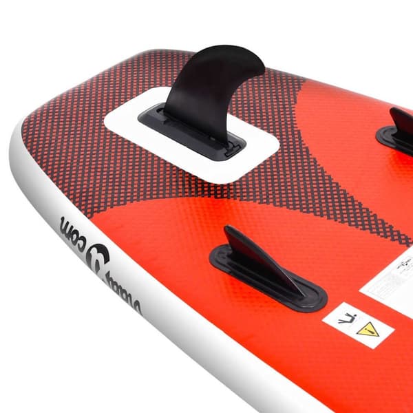 vidaXL Upplåsbar SUP-bräda set röd 360x81x10 cm