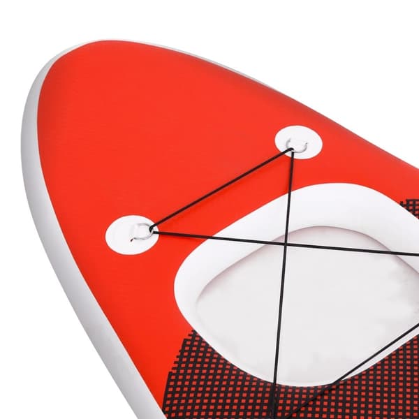vidaXL Upplåsbar SUP-bräda set röd 360x81x10 cm