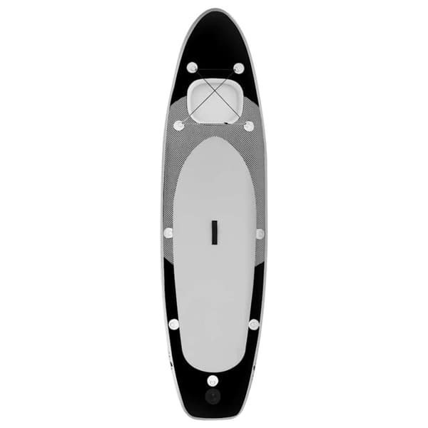 vidaXL Oppblåsbart padlebrettsett svart 330x76x10 cm
