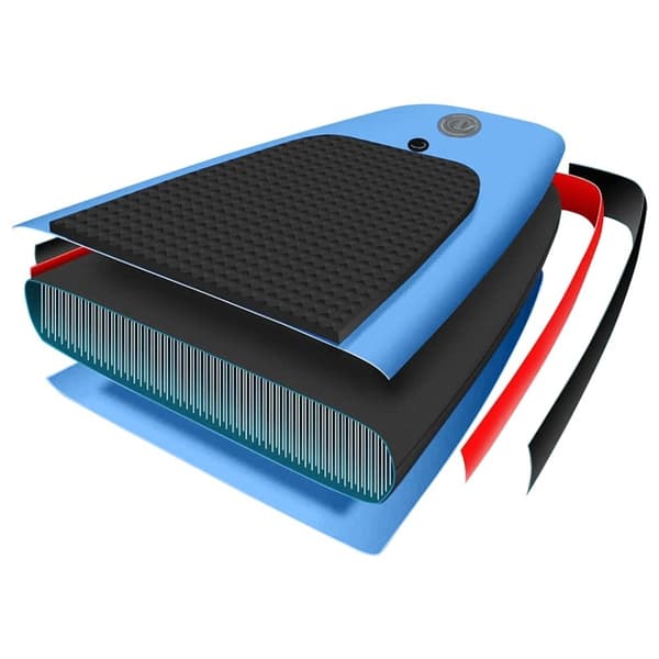 vidaXL Upplåsbar SUP-bräda set blå 330x76x10 cm