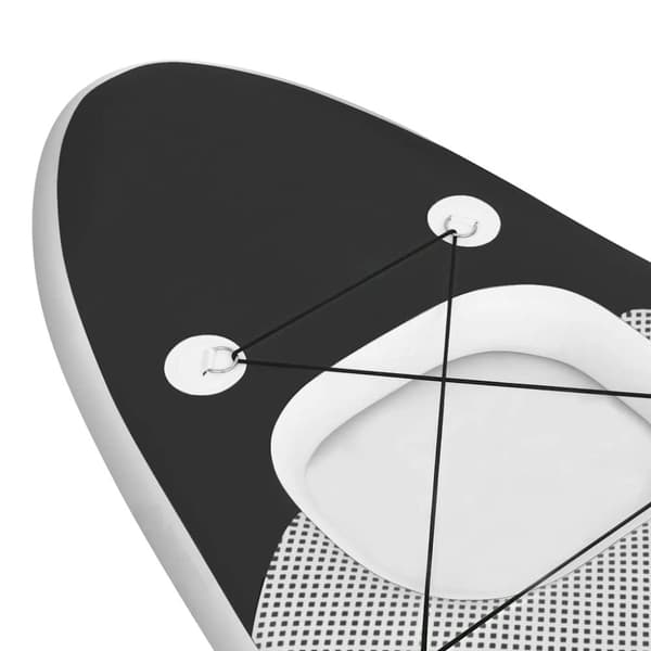 vidaXL Oppblåsbart padlebrettsett svart 360x81x10 cm