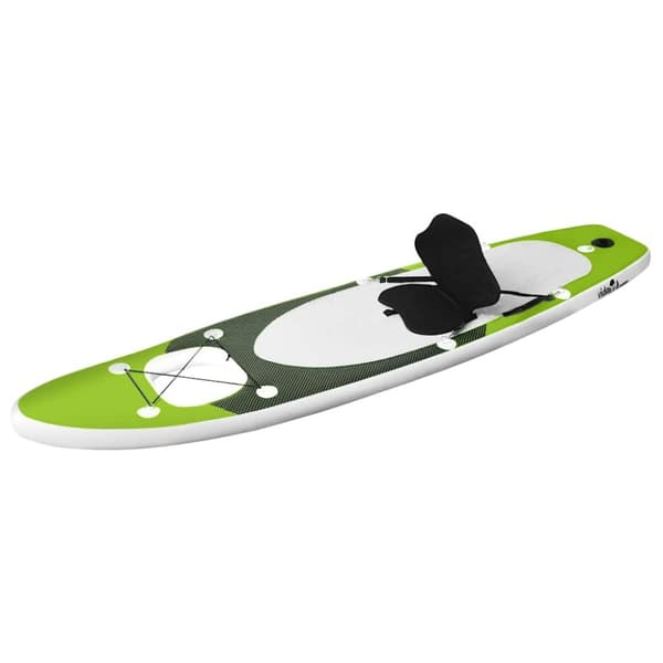 vidaXL oppusteligt paddleboardsæt 300x76x10 cm grøn