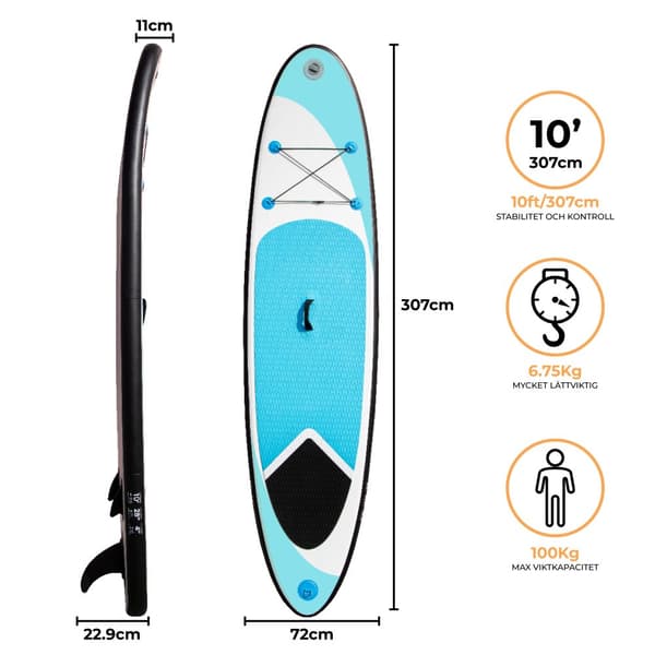 10ft Inflatable Paddle Board | MonsterShop
