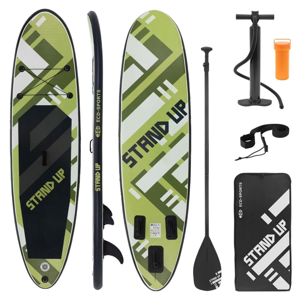 Uppblåsbar Stand Up Paddle Board 308x78x10 cm Olive av PVC