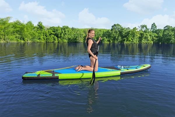 Uppblåsbar SUP Bestway Hydro Force Aqua Excursion 12'6, 381 x 79 x 15 cm + paddel + handpump + transportryggsäck + reparationssats