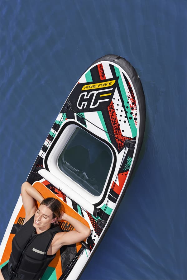 Uppblåsbar SUP Bestway Hydro Force Breeze Panorama 10', 305 x 84 x 12 cm + paddel + handpump + transportryggsäck + reparationssats