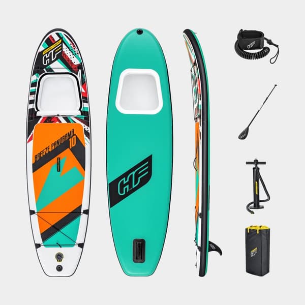 Uppblåsbar SUP Bestway Hydro Force Breeze Panorama 10', 305 x 84 x 12 cm + paddel + handpump + transportryggsäck + reparationssats