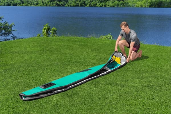 Uppblåsbar SUP Bestway Hydro Force Aqua Wander 10', 305 x 84 x 12 cm + paddel + handpump + transportryggsäck + reparationssats + sits + fotstöd