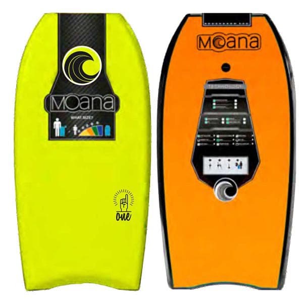 Moana Bodyboard Med Koppel One 44´´ Gul,Orange 111.8 cm