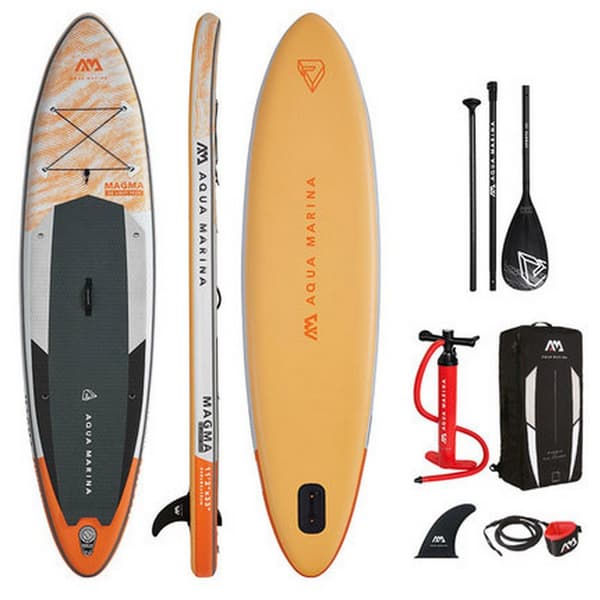 Aqua Marina Uppblåsbar Paddel Surfset Magma 11´2´´ Gul 340.4 cm / 84 cm