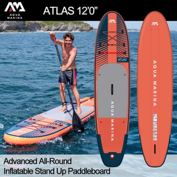 Aqua Marina Paddla Surf Set Atlas 12´0´´ Orange 366 cm / 86 cm