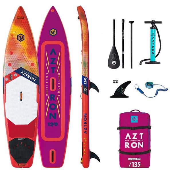 Aztron Uppblåsbar Paddel Surfset Soleil Xtreme 12´0´´ Röd,Lila 365.8 cm / 81 cm