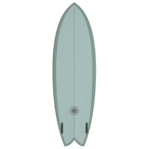 Tsa Surfbräda Element Twin Fish 3f Future 5´10´´ Grönt 177.8 cm