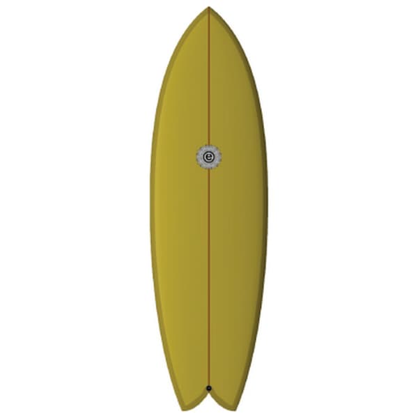 Tsa Surfbräda Element Twin Fish Mustard 3f Future 5´10´´ Gul 177.8 cm