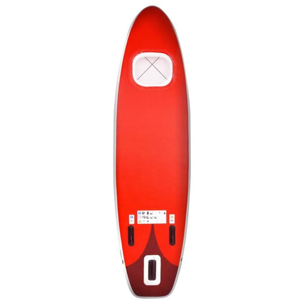 Upplåsbar SUP-bräda set röd 330x76x10 cm