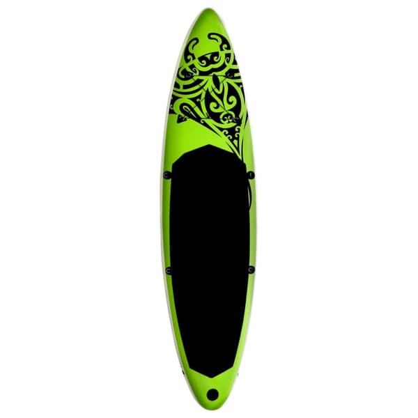 SUP-bräda uppblåsbar 305x76x15 cm grön