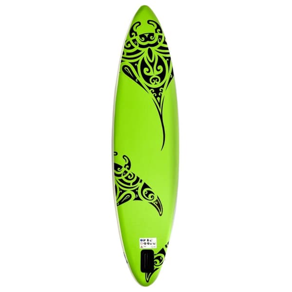 SUP-bräda uppblåsbar 305x76x15 cm grön