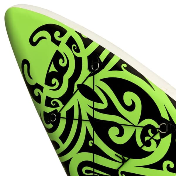 SUP-bräda uppblåsbar 305x76x15 cm grön