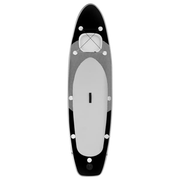 Upplåsbar SUP-bräda set svart 360x81x10 cm