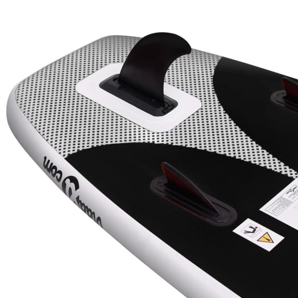 Upplåsbar SUP-bräda set svart 360x81x10 cm
