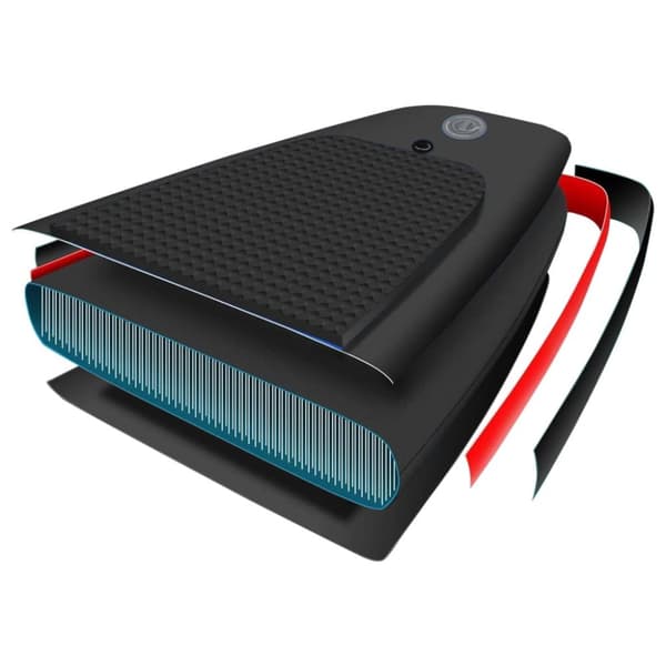 Upplåsbar SUP-bräda set svart 360x81x10 cm