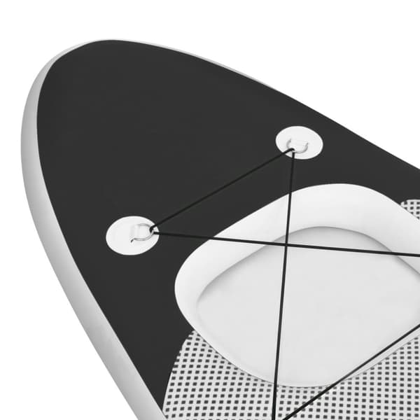 Upplåsbar SUP-bräda set svart 300x76x10 cm