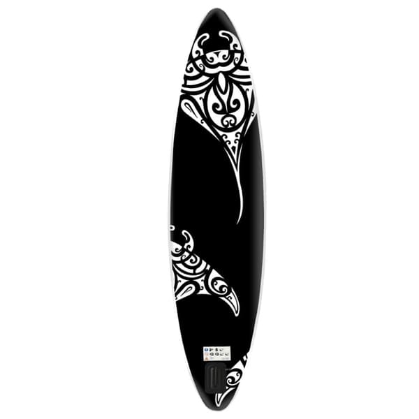 SUP-bräda uppblåsbar 366x76x15 cm svart