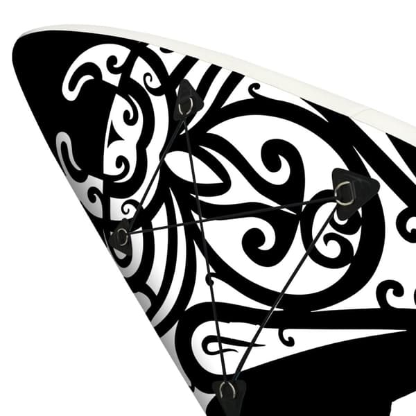 SUP-bräda uppblåsbar 366x76x15 cm svart