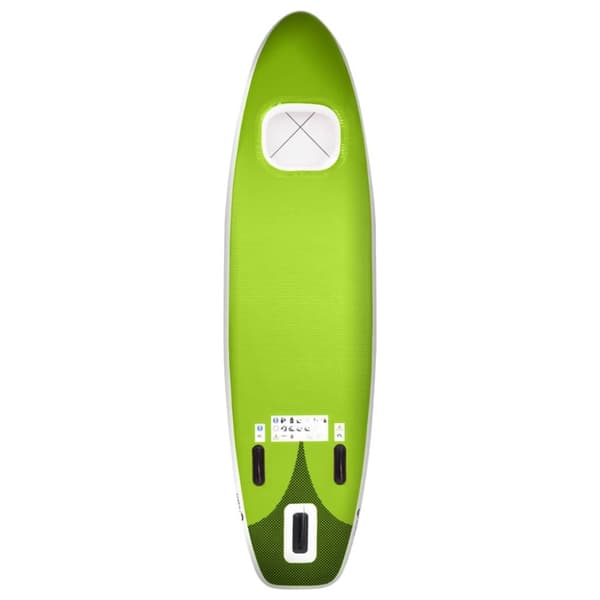 oppusteligt paddleboardsæt 330x76x10 cm grøn