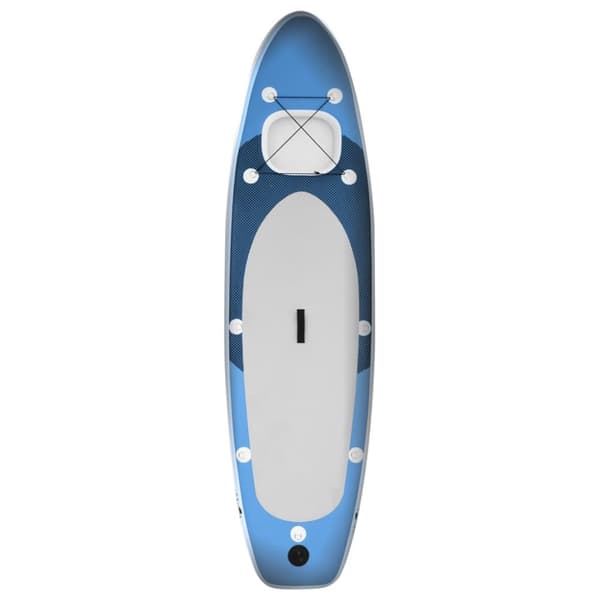 Upplåsbar SUP-bräda set blå 360x81x10 cm