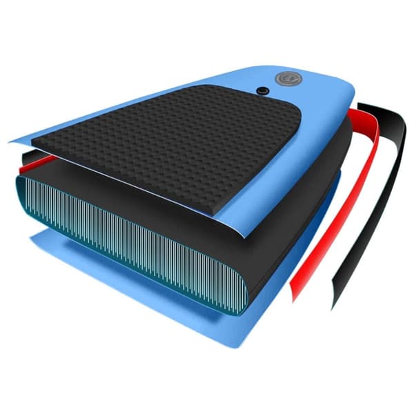 Upplåsbar SUP-bräda set blå 360x81x10 cm