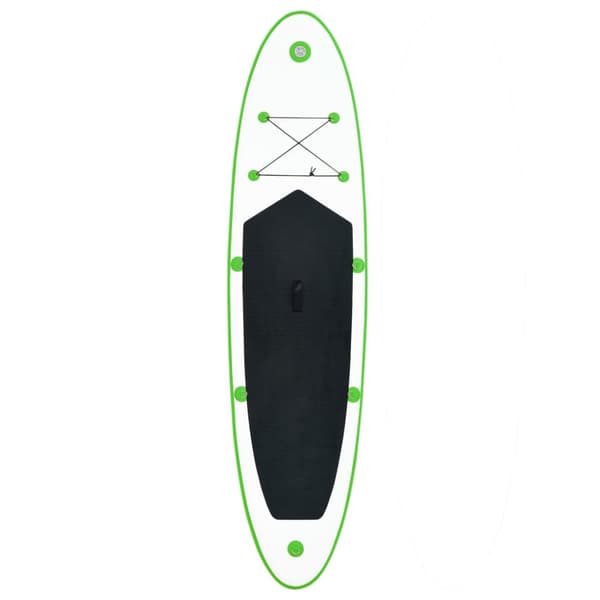oppusteligt paddleboard grøn og hvid
