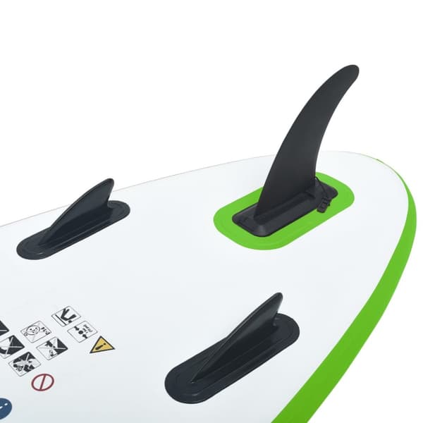 oppusteligt paddleboard grøn og hvid