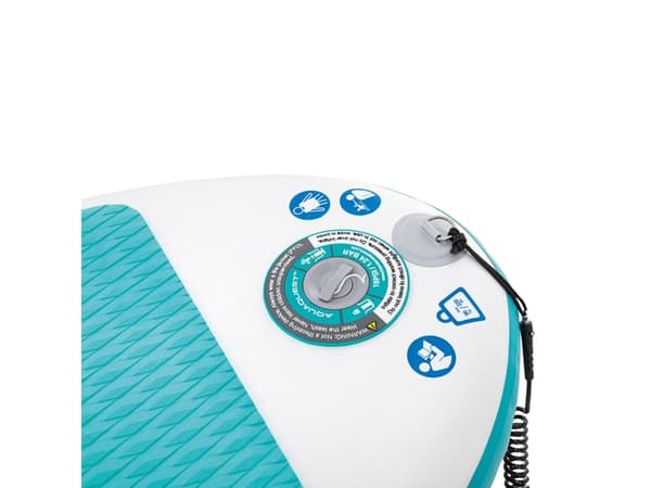 Intex Aqua Quest 320, Surfebrett (SUP), Flat, Flat, Blå, Lyseblå, Hvit, EVA ( Ethylene-vinyl-acetat), Polyvinylklorid (PVC), Aluminium