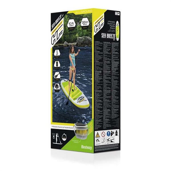 Bestway Oppusteligt Paddle Surf Sæt Hydro-force Sea Breeze 305x84x12 cm
