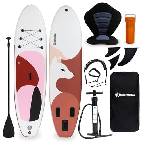 HyperMotion puhallettava SUP-lauta, paksuus 15 cm, SUP-lauta, SUP-setti: lauta, säädettävä mela, istuin, pumppu, kuljetuslaukku, kuorma jopa