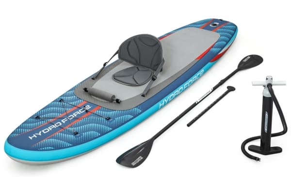 Hydro Force Oceana 2-i-1 uppblåsbar SUP-paddelbräda och kajak Set 305 cm
