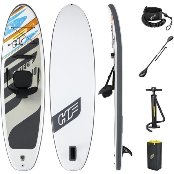 BESTWAY Paddle Kajak uppblåsbar och konvertibel, Hydro-Force White Cap - 305 x 84 x 12 cm