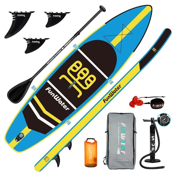 Uppblåsbar Paddle Board, Ultralätt Design, Exceptionell Stabilitet,FunWater SUPFW10B