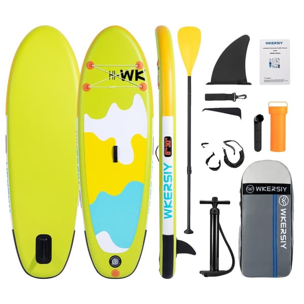 Uppblåsbar Stand Up Paddle Board, Hållbar PVC, Lätt att blåsa upp,B