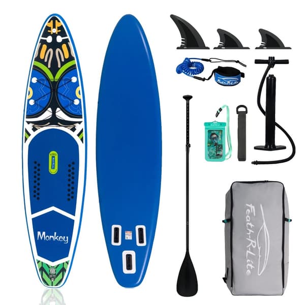 Uppblåsbar Stand Up Paddle Board, Lättviktig, Hög Stabilitet,SUPFR02E 350*84*15CM